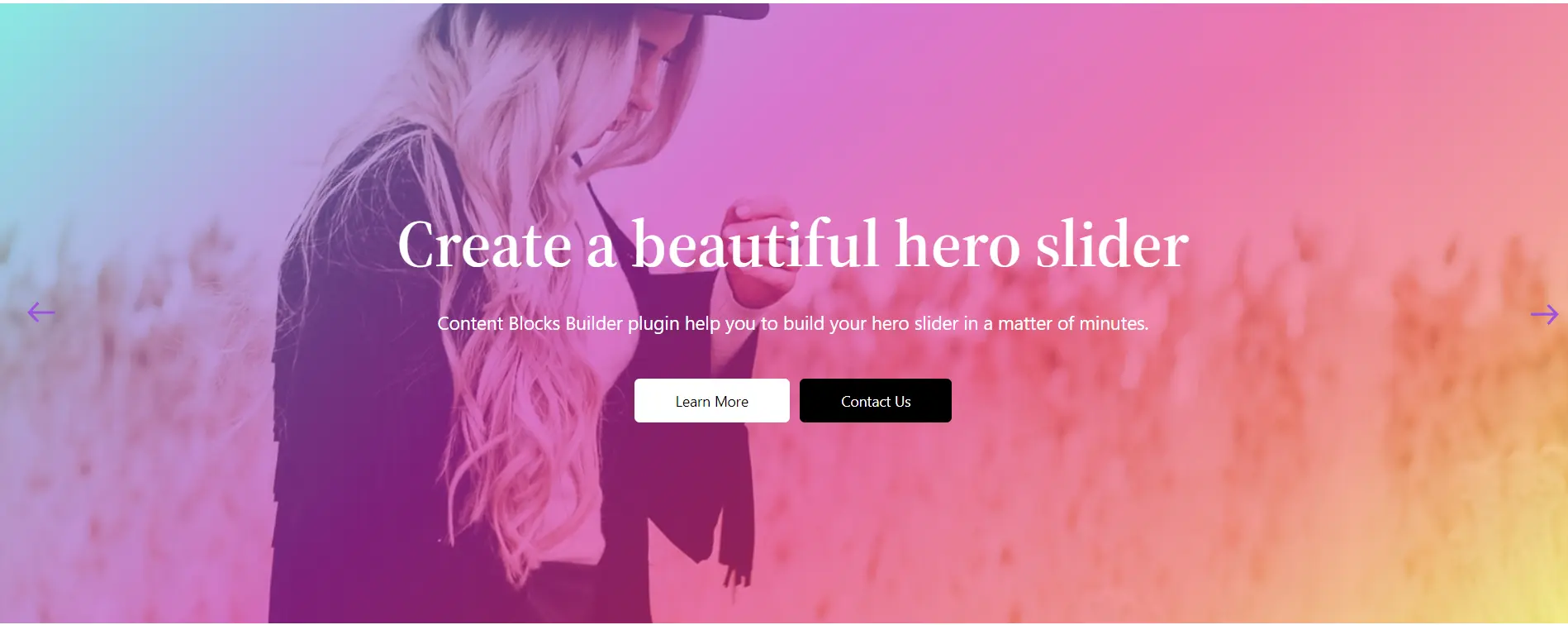 Carousel – hero slider, multiple layout, entrance animations